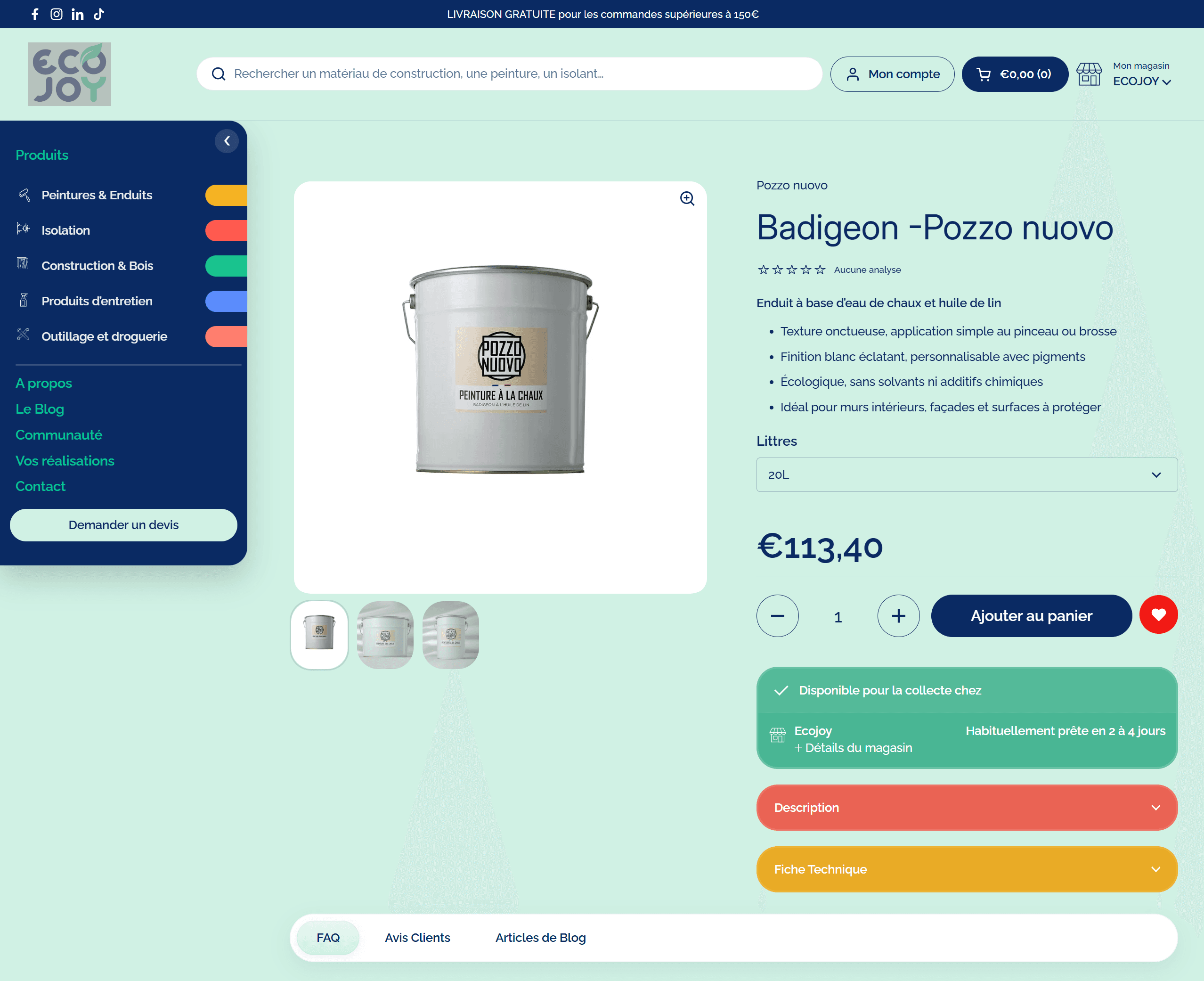 Identité visuelle du site Ecojoy